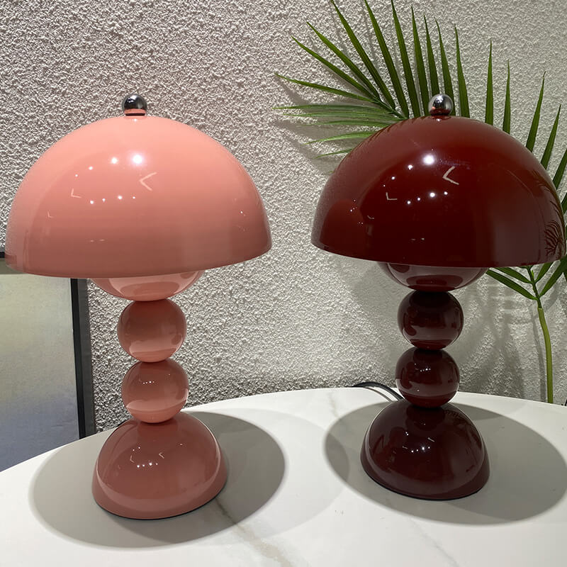 Nordic Metal Mushroom Round Pod 1-Light Table Lamp
