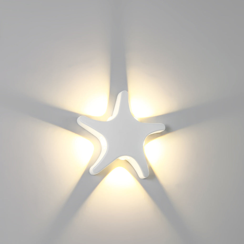Contemporary Aluminum Starfish LED Waterproof Wall Sconce