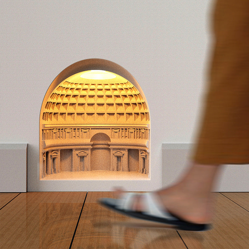 Contemporary Simplicity Plaster Sensor LED Recessed Wall Sconce