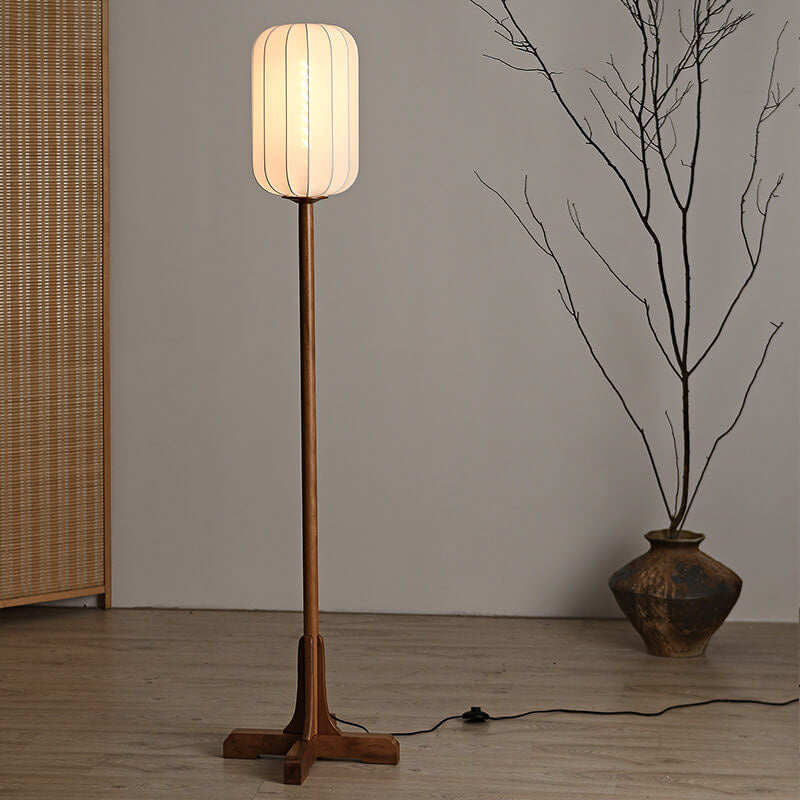 Japanese Natural Wood Floor Lamp