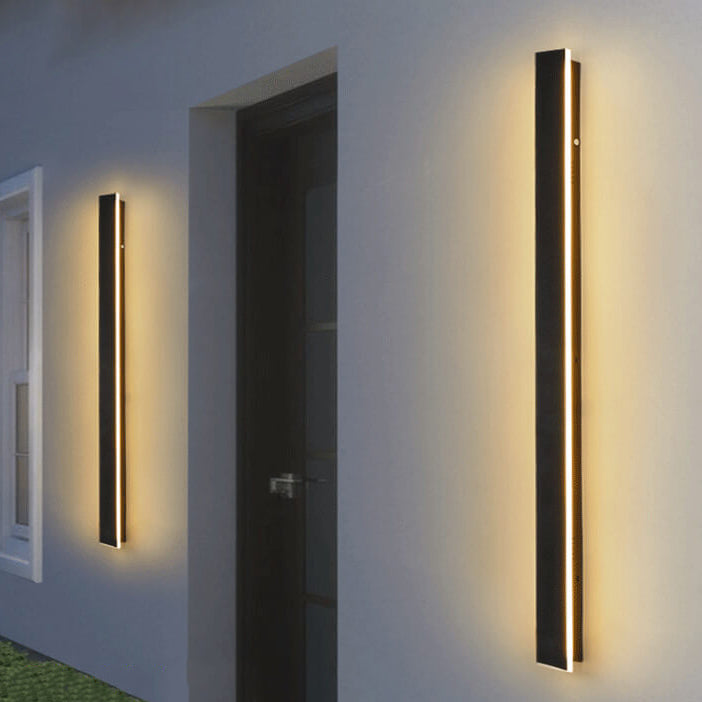 Retro Outdoor Rectangular Strip Waterproof LED Wall Light