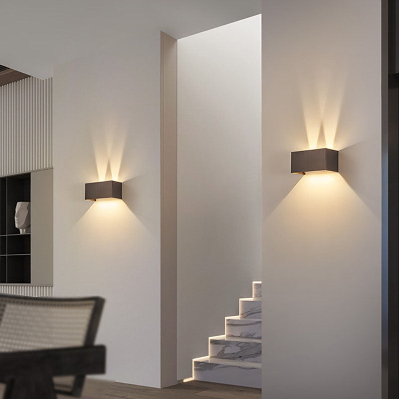 Nordic Minimalist Aluminum Square Flat Wall Sconce