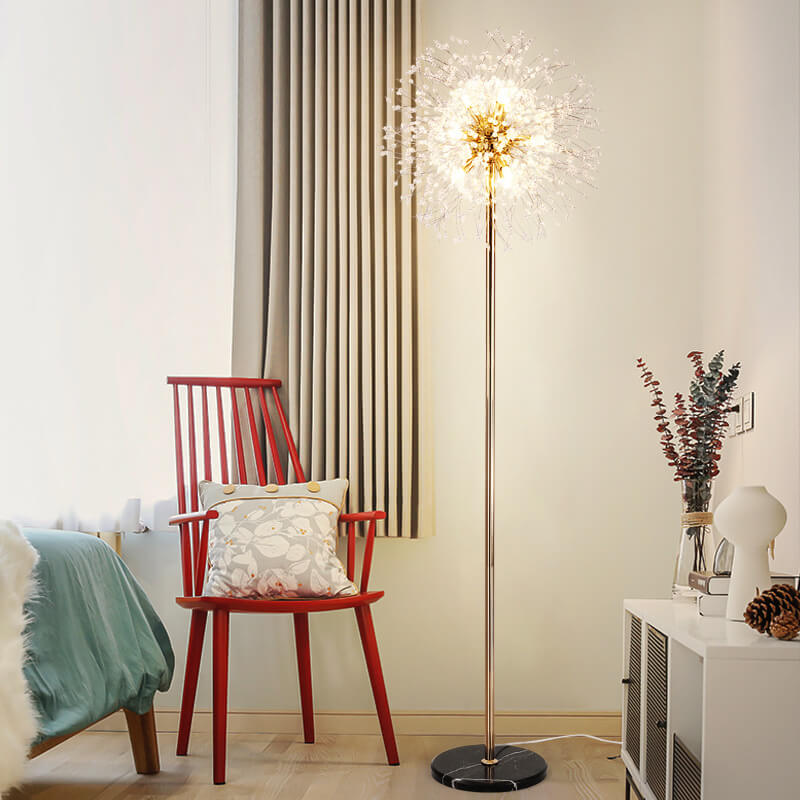 Modern Black 8-Light Floor Lamp