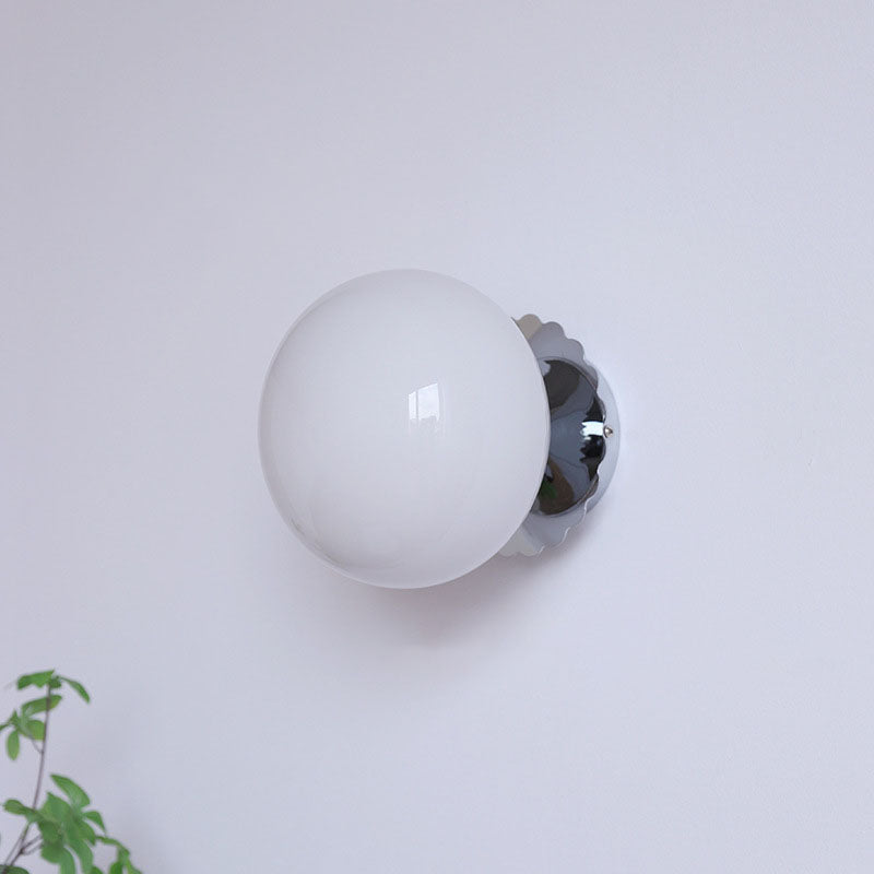 Modern Vintage Iron Glass Round Head Wall Sconce