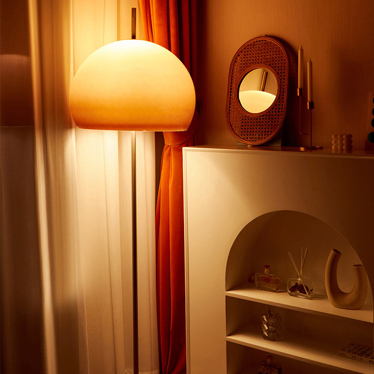Retro Beige 2-Light Floor Lamp