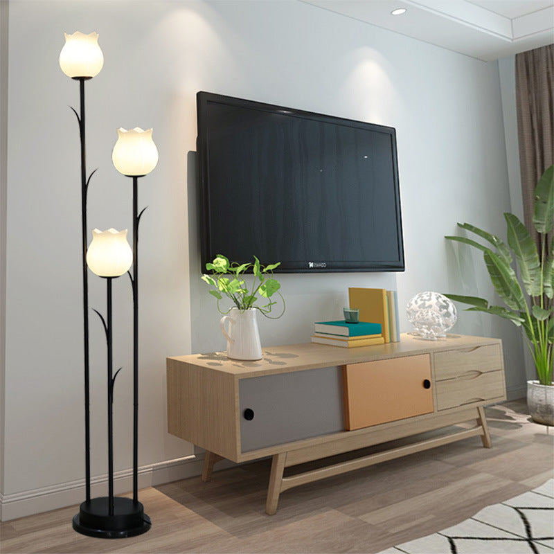 Scandinavian Black 3-Light Floor Lamp