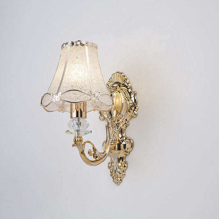 Traditional European Resin Iron Conic Cylinder Wall Sconce