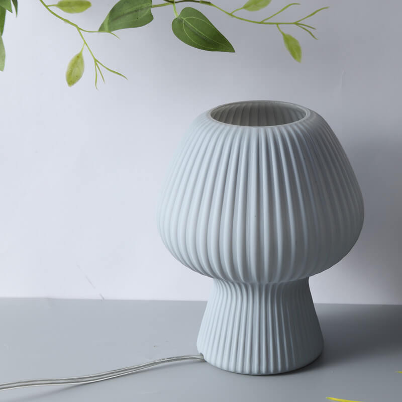 Modern Minimalist Mushroom 1-Light Glass Table Lamp