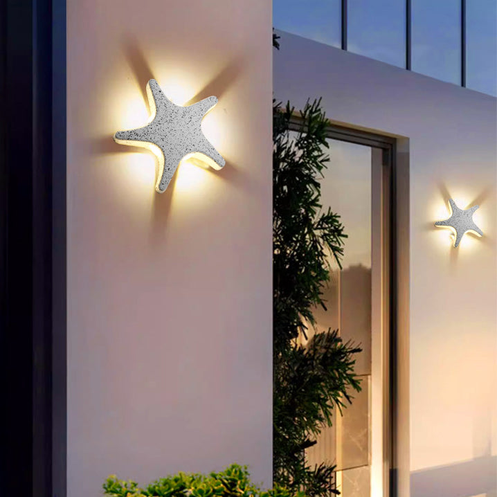 Contemporary Aluminum Starfish LED Waterproof Wall Sconce