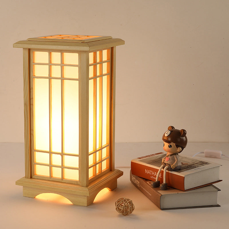 Japanese Natural Wood Floor Lamp