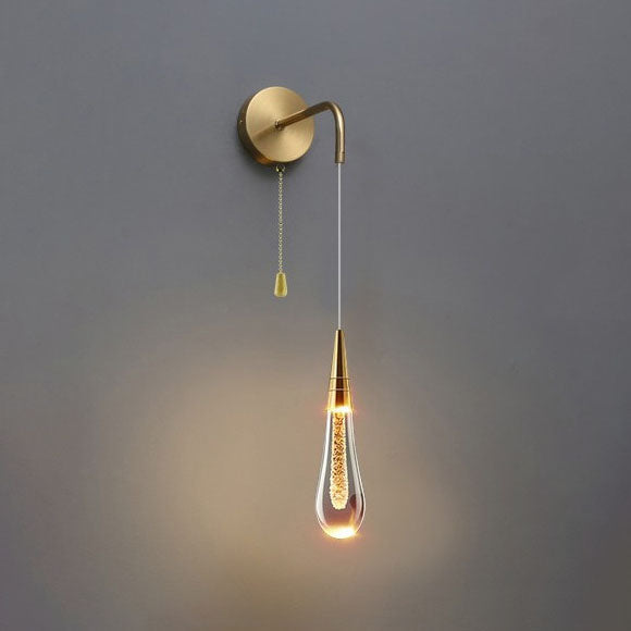 Modern Luxury Teardrop Crystal LED Wall Sconce
