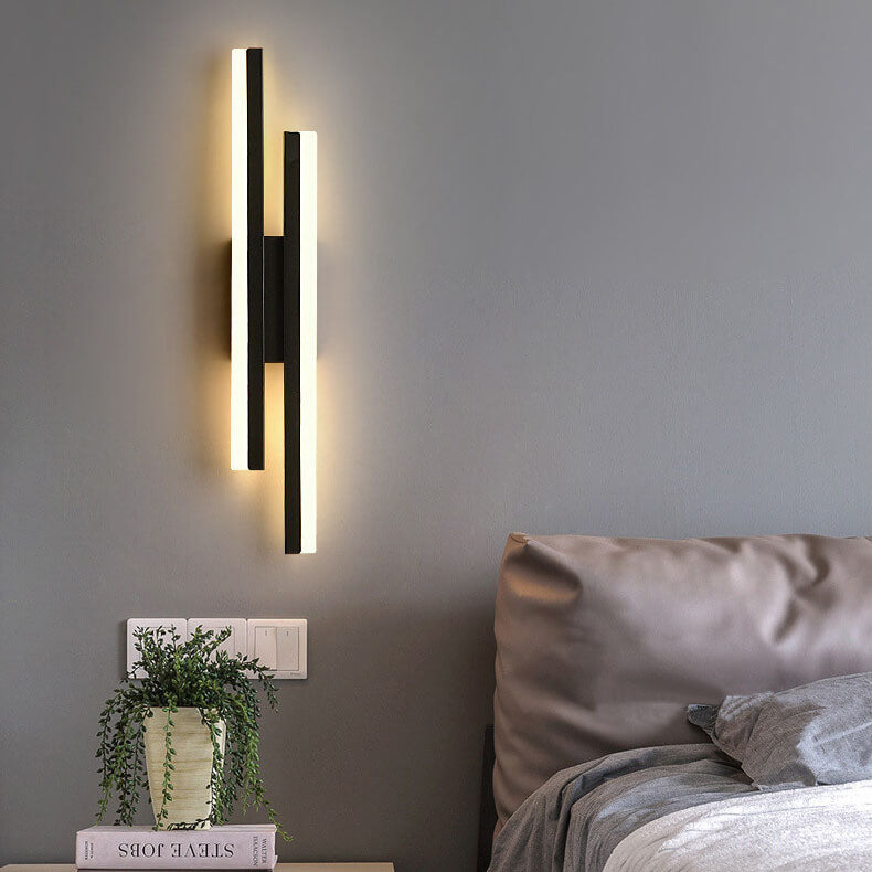 Modern Minimalist Lines Iron Acrylic LED Wall Sconce