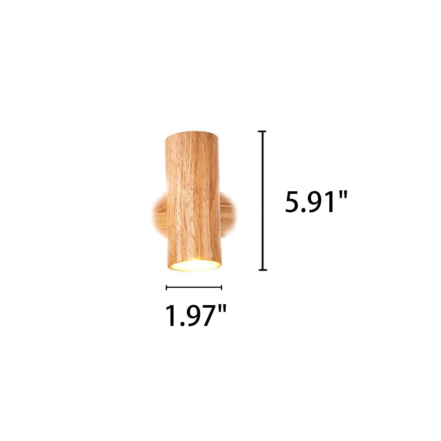 Modern Minimalist Wood Track Spotlight Wall Wall Sconce