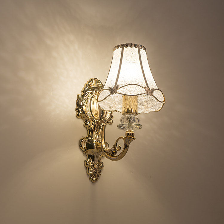 Traditional European Resin Iron Conic Cylinder Wall Sconce