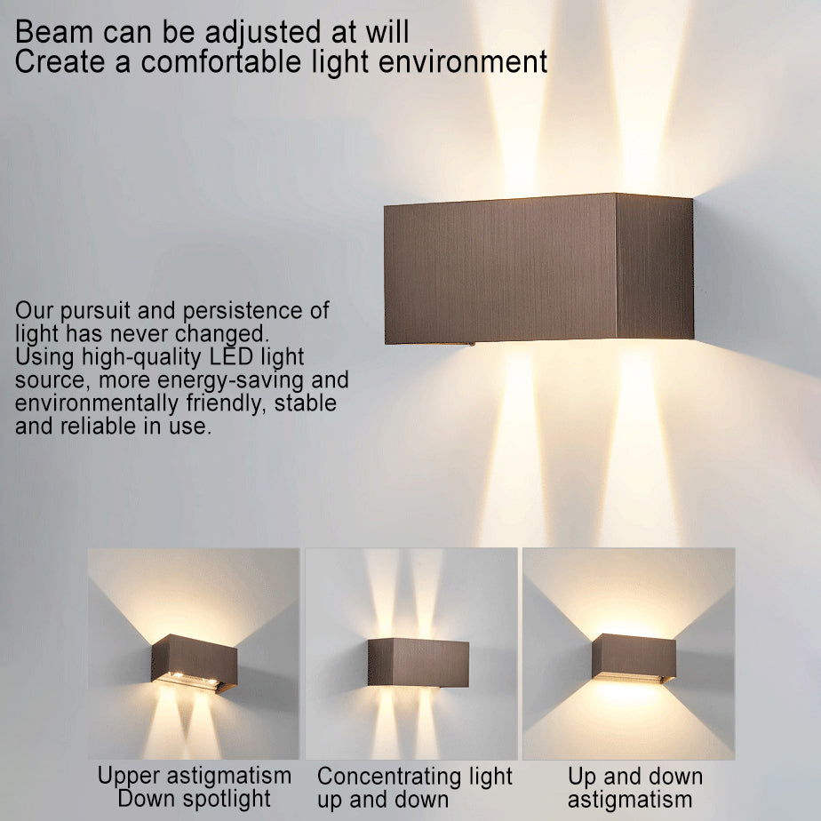 Nordic Minimalist Aluminum Square Flat Wall Sconce