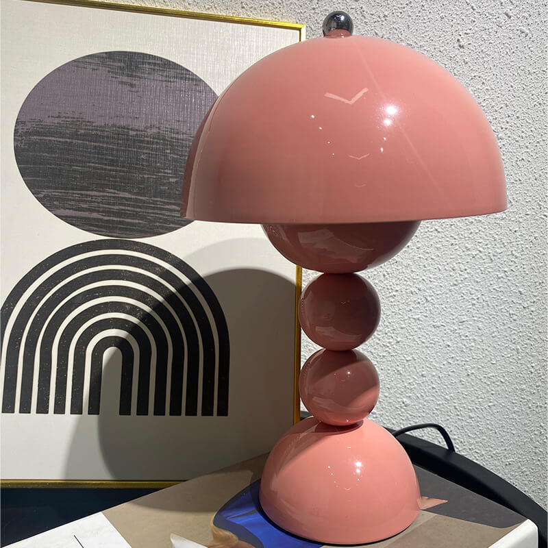 Nordic Metal Mushroom Round Pod 1-Light Table Lamp