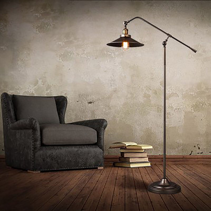 Industrial Bronze Floor Lamp