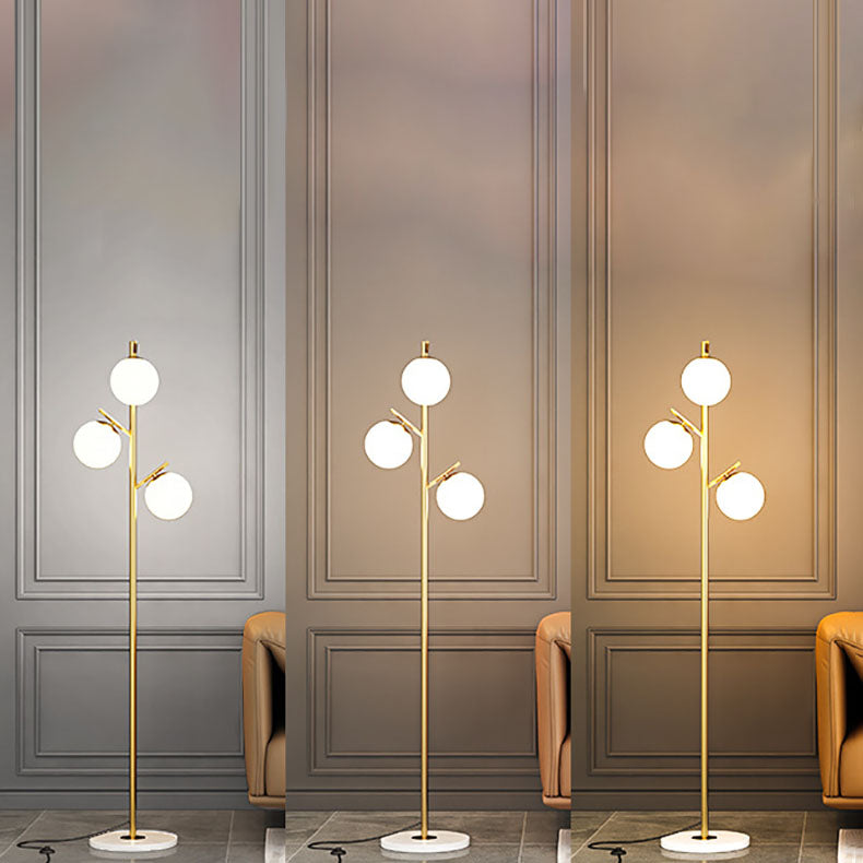Scandinavian Gold 3-Light Floor Lamp