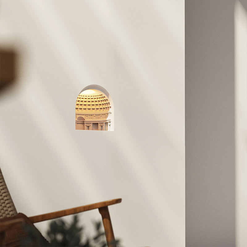 Contemporary Simplicity Plaster Sensor LED Recessed Wall Sconce