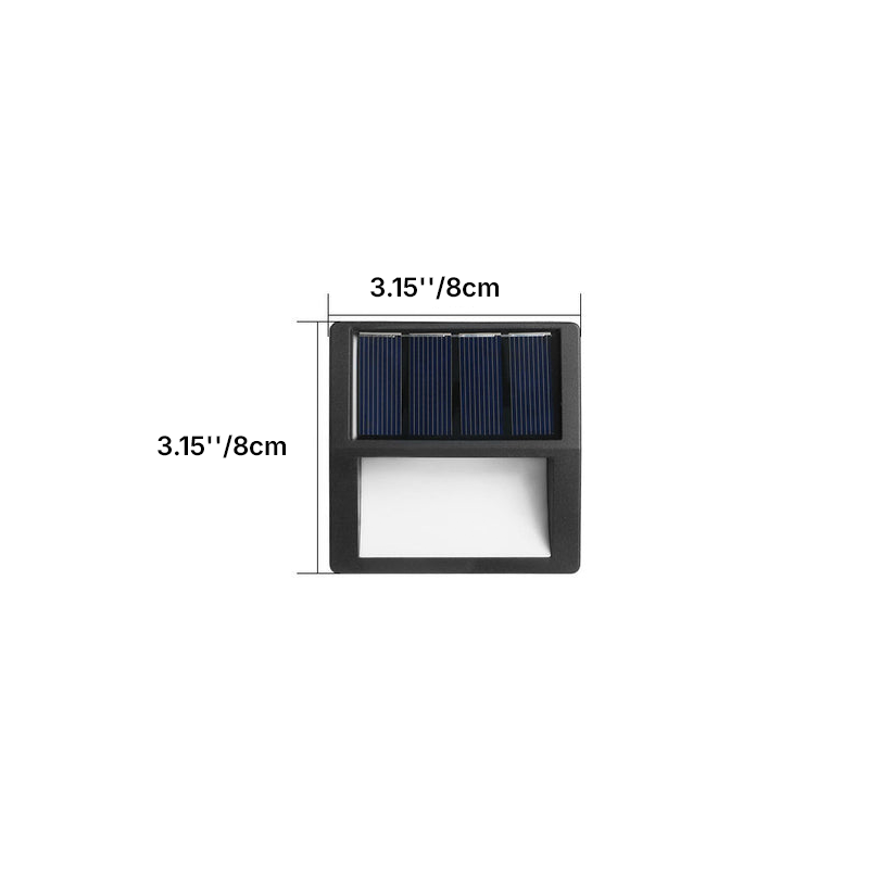 Modern Minimalist Solar LED Outdoor Patio Step Wall Light