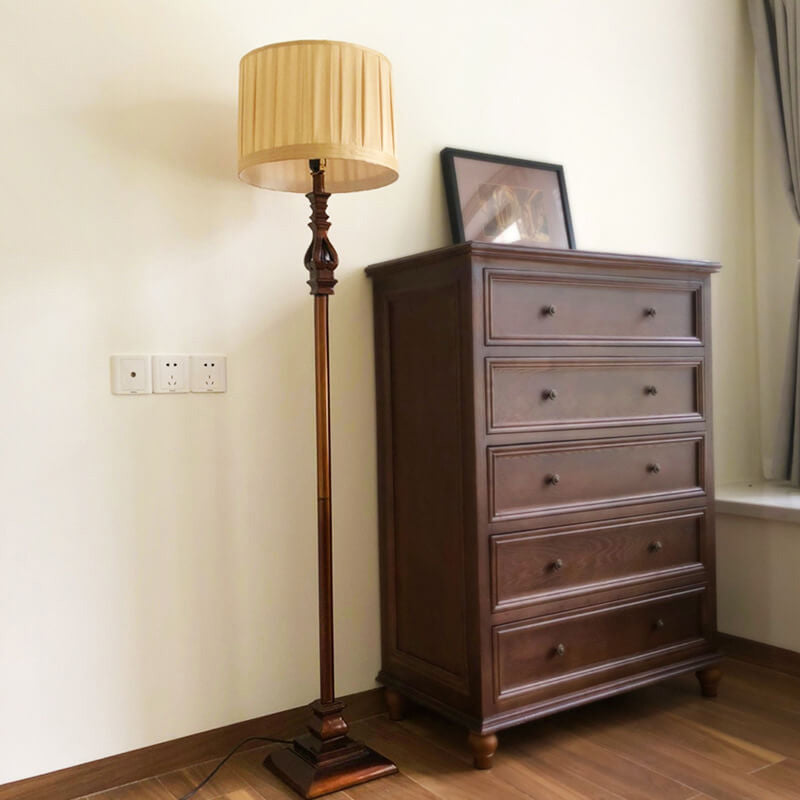 European Brown Floor Lamp