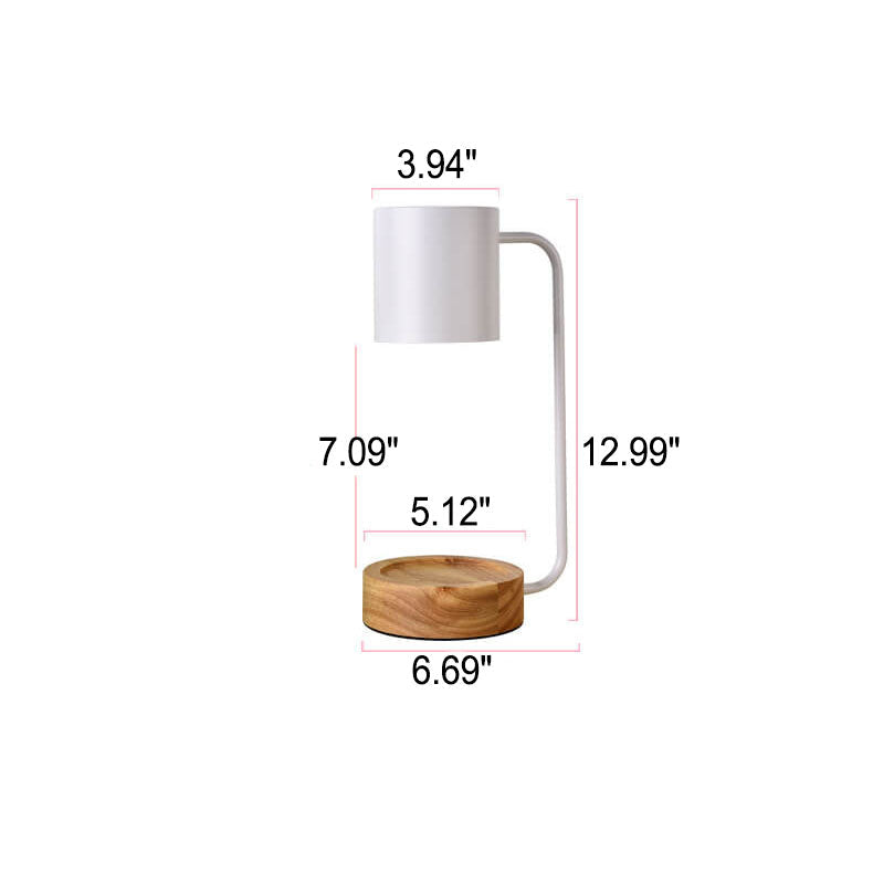 Japanese Minimalist Wood Table Lamp with Timed Table Lamp
