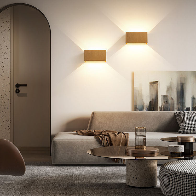 Nordic Minimalist Aluminum Square Flat Wall Sconce