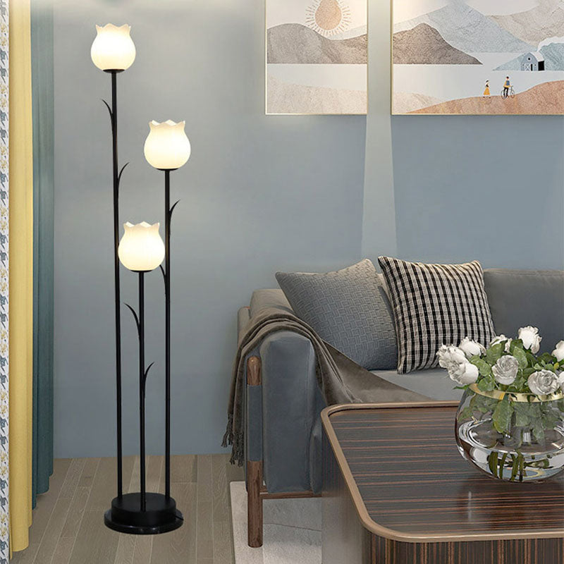 Scandinavian Black 3-Light Floor Lamp
