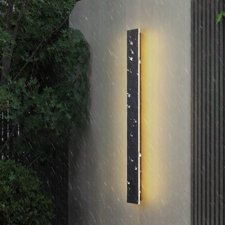 Retro Outdoor Rectangular Strip Waterproof LED Wall Light