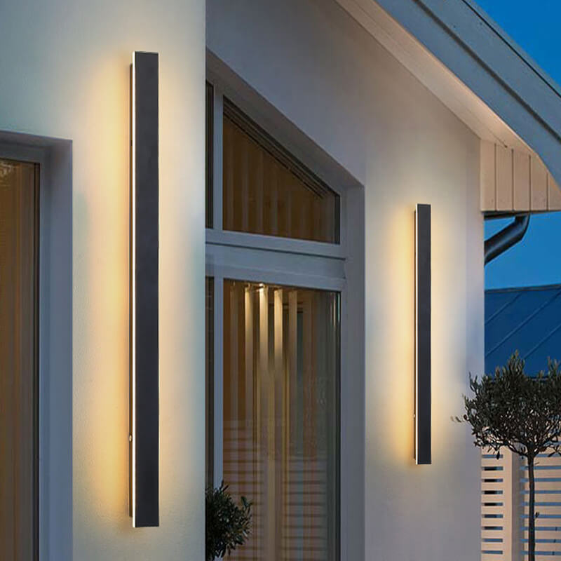 Retro Outdoor Rectangular Strip Waterproof LED Wall Light