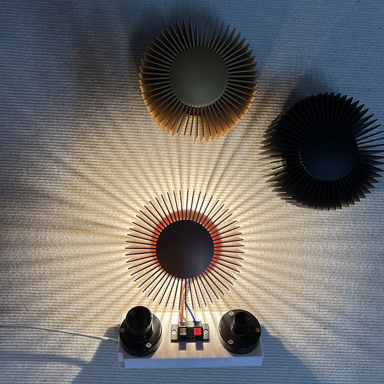 Modern Minimalist Aluminum Round Sunflower LED Wall Sconce