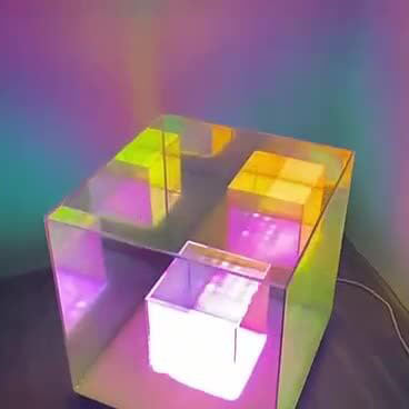 Modern Acrylic RGB Line LED Table Lamp