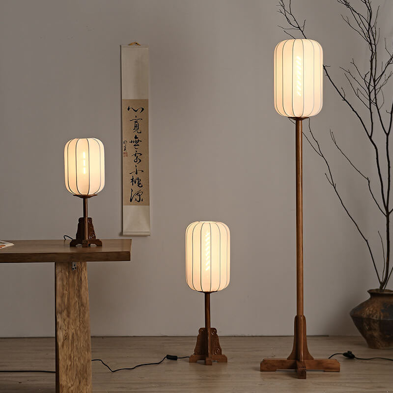 Japanese Natural Wood Floor Lamp