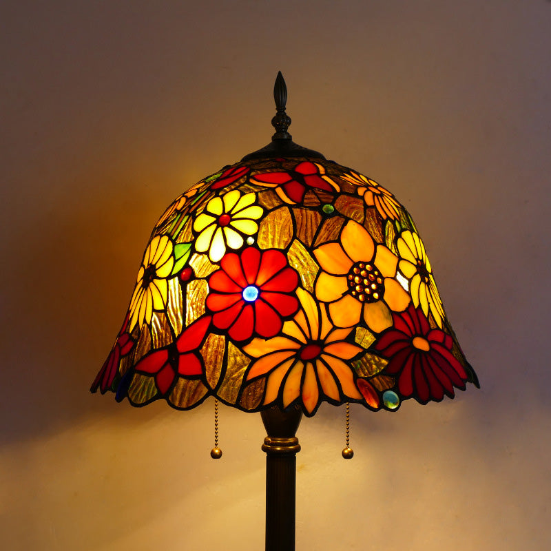 Tiffany Stained Glass 2-Light Floor Lamp