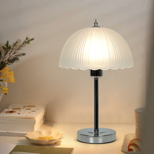 Nordic Iron Glass Dome Petal 1-Light Table Lamp