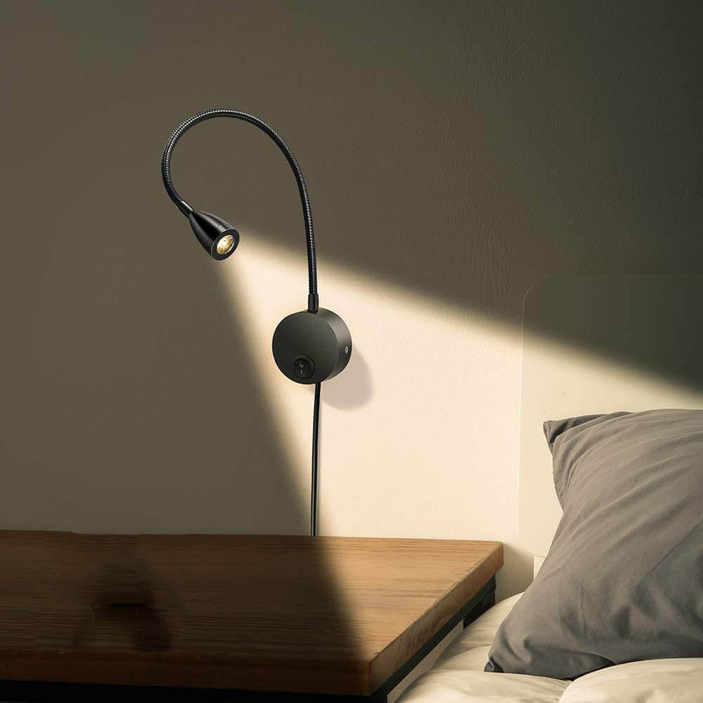 Modern Simple Hose Spotlight Rotatable LED Reading Wall Sconce