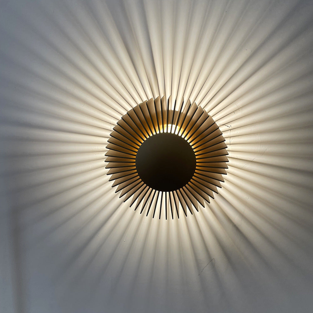 Modern Minimalist Aluminum Round Sunflower LED Wall Sconce