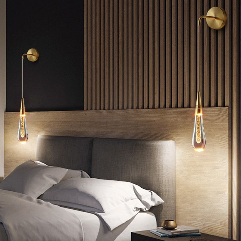 Modern Luxury Teardrop Crystal LED Wall Sconce
