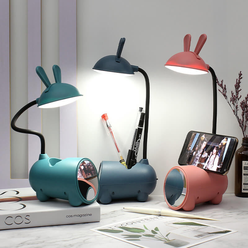 Creative Cartoon Rabbit LED Touch Desk Lamp with Desk Lamp