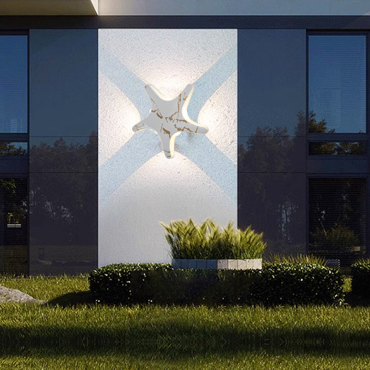 Contemporary Aluminum Starfish LED Waterproof Wall Sconce