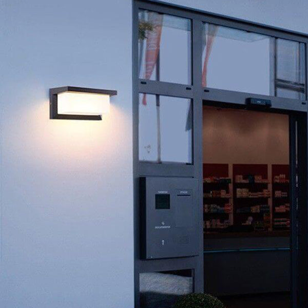 Modern Rectangular LED Sensor Outdoor Waterproof Wall Light