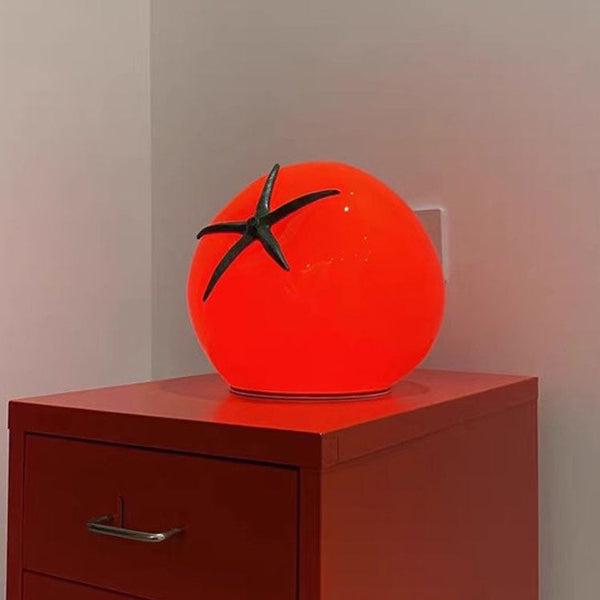Modern Art Deco Resin Tomato Decorative USB LED Table Lamp