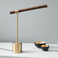 Nordic Minimalist Wood-Grain LED Table Lamp with Table Lamp