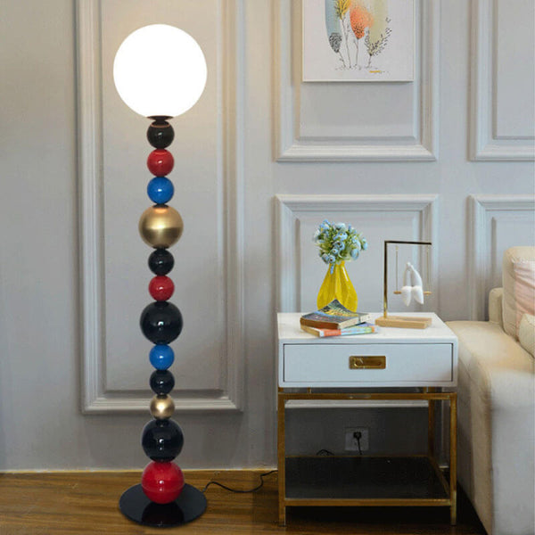 Scandinavian Red Floor Lamp