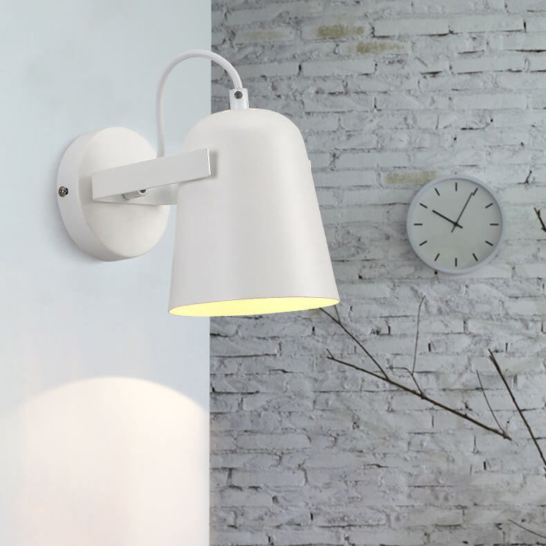 Nordic Macaron Iron Cylinder Dome 1-Light Wall Sconce