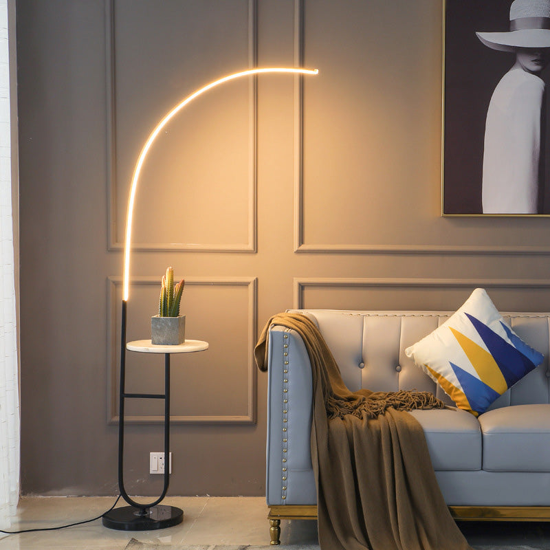 Modern White Arc Floor Lamp
