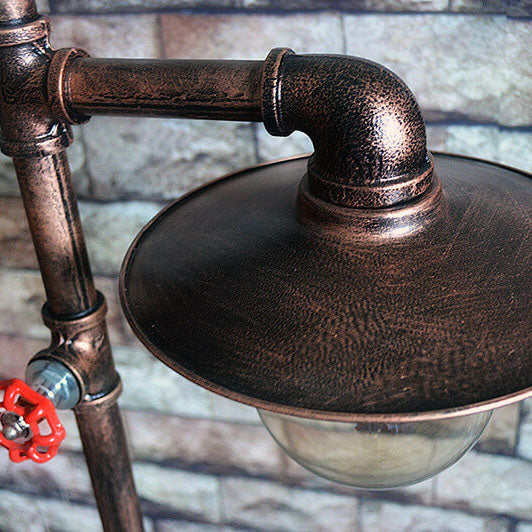 Industrial Steampunk Bronze 2-Light Floor Lamp