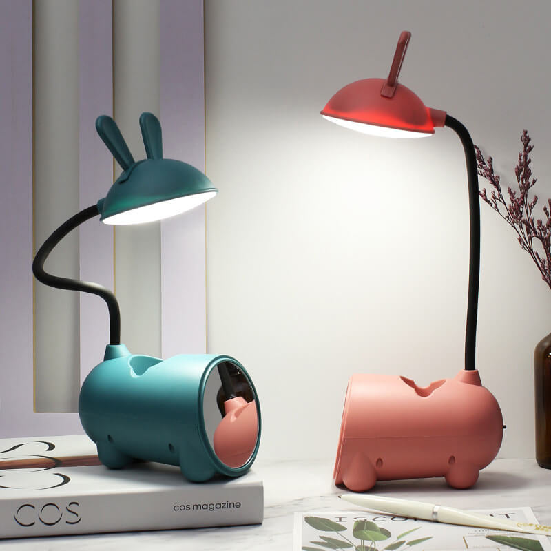 Creative Cartoon Rabbit LED Touch Desk Lamp with Desk Lamp