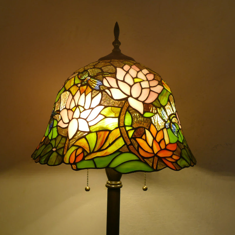 Tiffany Stained Glass 2-Light Floor Lamp