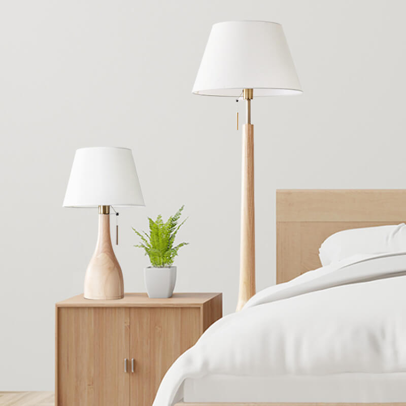 Modern Minimalist Natural Wood Floor Lamp